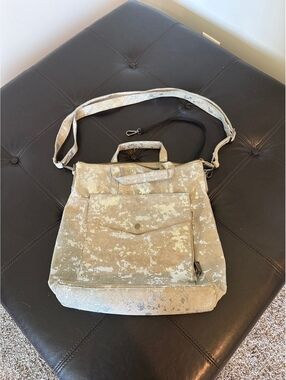 Metallic Silver Suede Bag/Backpack